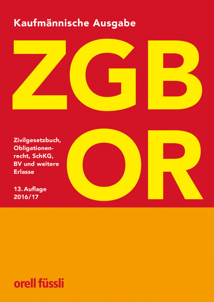 ZGB OR Kaufmännische Ausgabe