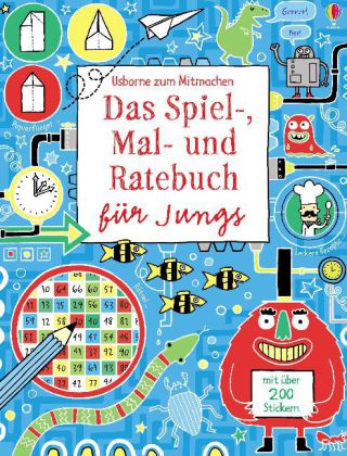 Das Spiel-, Mal- und Ratebuch für Jungs