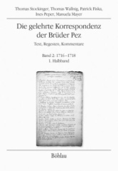 Die gelehrte Korrespondenz der Brüder Pez, 2 Teilbde.. Bd.2