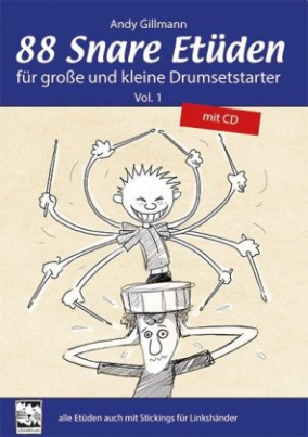 88 Snare Etüden für große und kleine Drumsetstarter, m. 1 Audio-CD. Vol.1