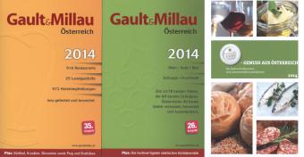 Gault&Millau Österreich 2014, m. 'Wein, Bier, Sekt, Bier, Schnaps, Fruchtsaft 2014' und 'Genuss aus Österreich 2014