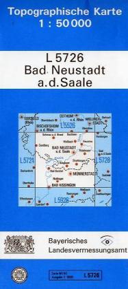 Topographische Karte Bayern Bad Neustadt a. d. Saale