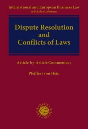 Dispute Resolution and Conflict of Laws