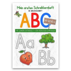 Mein buntes Kinder-ABC Druckschrift mit Artikeln Schreiblernheft DIN A5