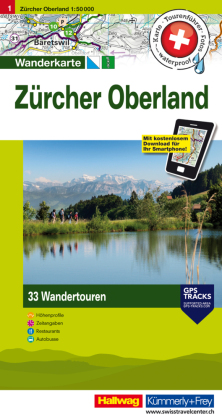 Zürich Oberland Touren-Wanderkarte Nr. 1