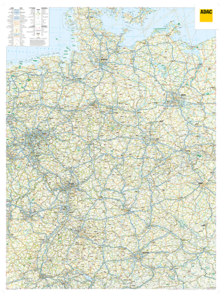 ADAC LänderKarte Deutschland 1:650 000, plano in Hülse