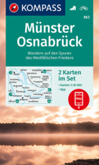 KOMPASS Wanderkarte Münster, Osnabrück