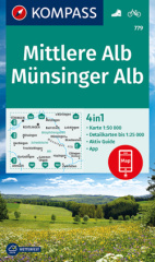 KOMPASS Wanderkarte Mittlere Alb, Münsinger Alb