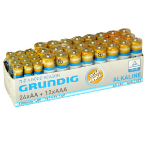 Grundig-Batterienset 12xAAA und 24xAA