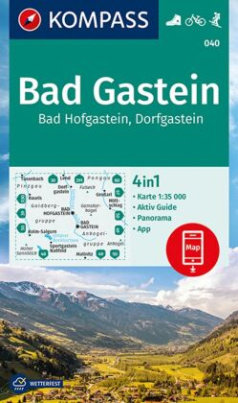 KOMPASS Wanderkarte 040 Bad Gastein, Bad Hofgastein, Dorfgastein 1:35000