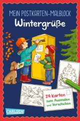 Mein Postkarten-Malblock: Wintergrüße