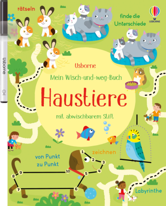 Mein Wisch-und-weg-Buch: Haustiere