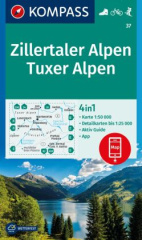 KOMPASS Wanderkarte 37 Zillertaler Alpen, Tuxer Alpen