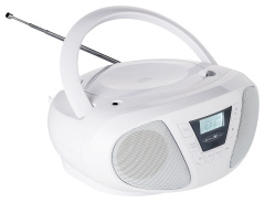 Boombox mit Radio, CD und AUX-IN weiss