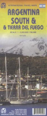 International Travel Map ITM Argentina South & Tierra del Fuego