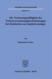 Die Verfassungsmäßigkeit der Verlustverrechnungsbeschränkungen bei Einkünften aus Kapitalvermögen.