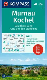 KOMPASS Wanderkarte 7 Murnau, Kochel - Das blaue Land rund um den Staffelsee 1:50.000