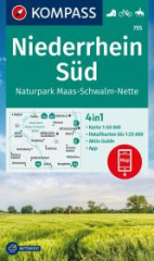 KOMPASS Wanderkarte 755 Niederrhein Süd, Naturpark Maas-Schwalm-Nette 1:50.000