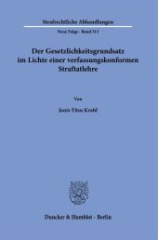 Der Gesetzlichkeitsgrundsatz im Lichte einer verfassungskonformen Straftatlehre.