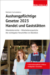 Aushangpflichtige Gesetze 2023 Handel und Gaststätten