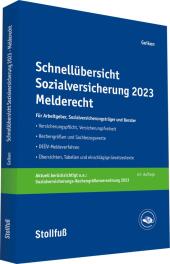 Schnellübersicht Sozialversicherung 2023 Melderecht