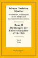 Dichtungen der Universitätsjahre 1715-1719