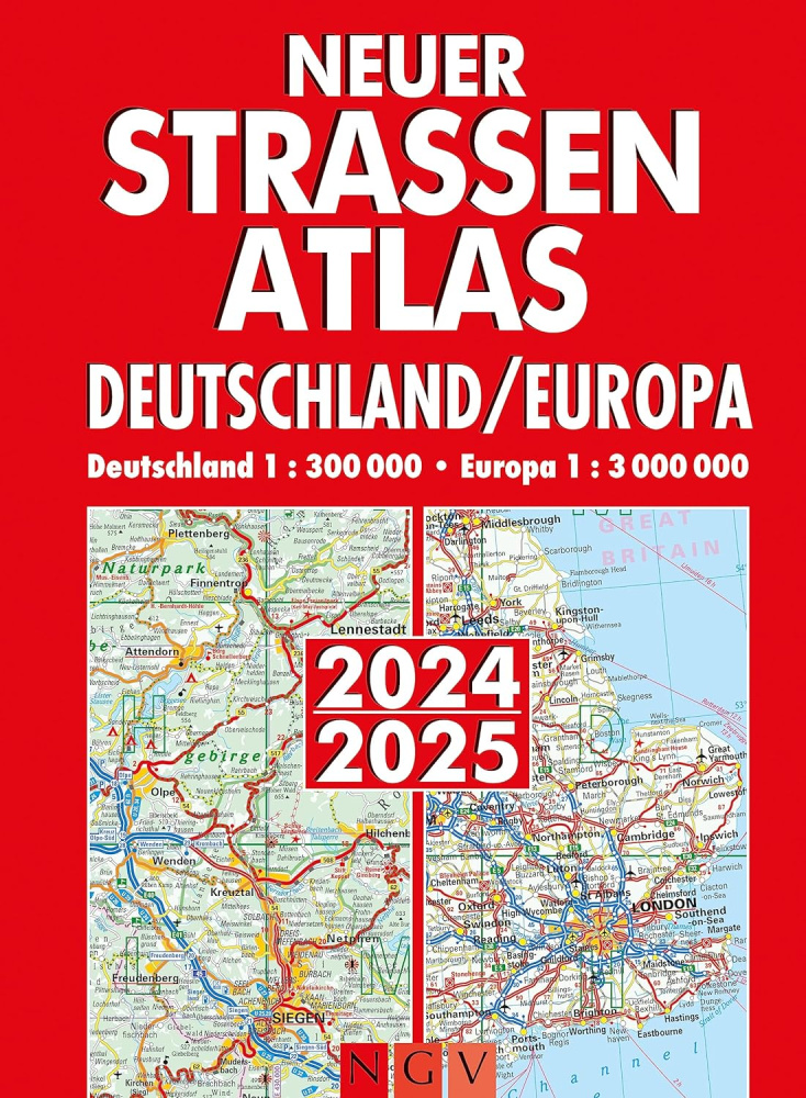 Neuer Straßenatlas Deutschland/Europa 2024/2025