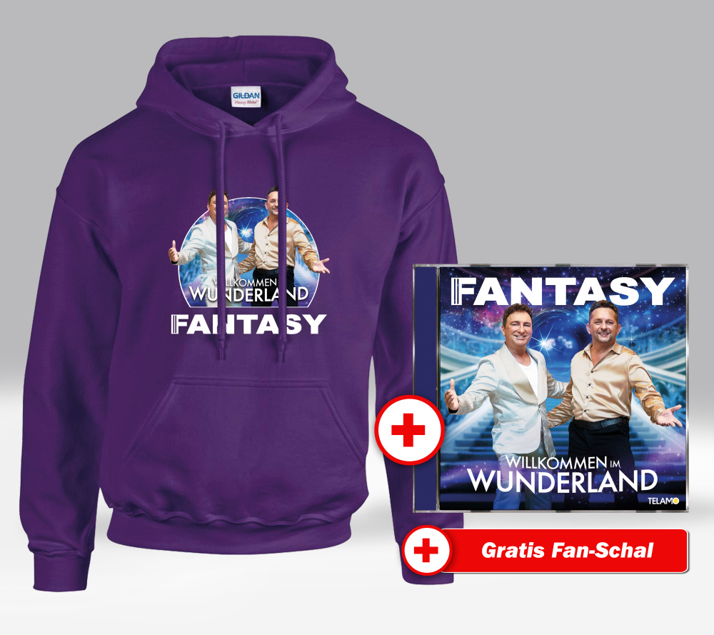 Willkommen im Wunderland Fan-Set Kapuzenpulli (L) + CD + GRATIS Fanschal