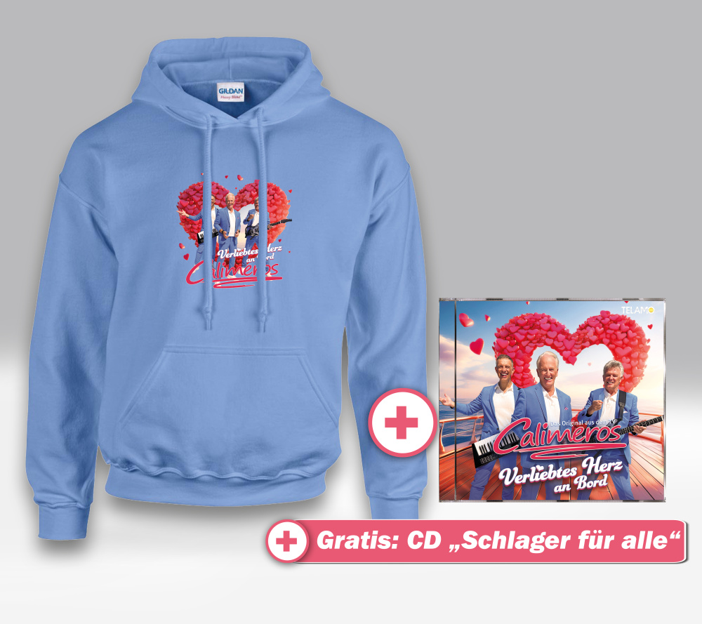 Verliebtes Herz an Bord Fan-Set Kapuzenpulli (L) + CD + GRATIS CD