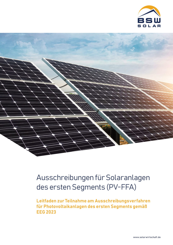 Leitfaden zu den Ausschreibungen für Solaranlagen des ersten Segments (PV-FFA)