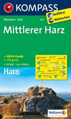 Kompass Karte Mittlerer Harz