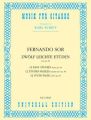 12 leichte Etüden aus op. 60 für Gitarre