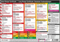 Short Range Certificate / Long Range Certificate: Deutsche Funkmeldungen, Info-Tafel