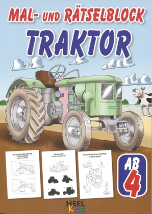 Mal- und Rätselblock Traktor